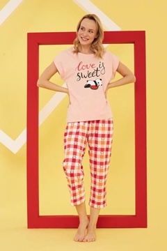 NBB 67790 Love is Sweet Pandalı Bayan Pijama Takım 23Y Resimi